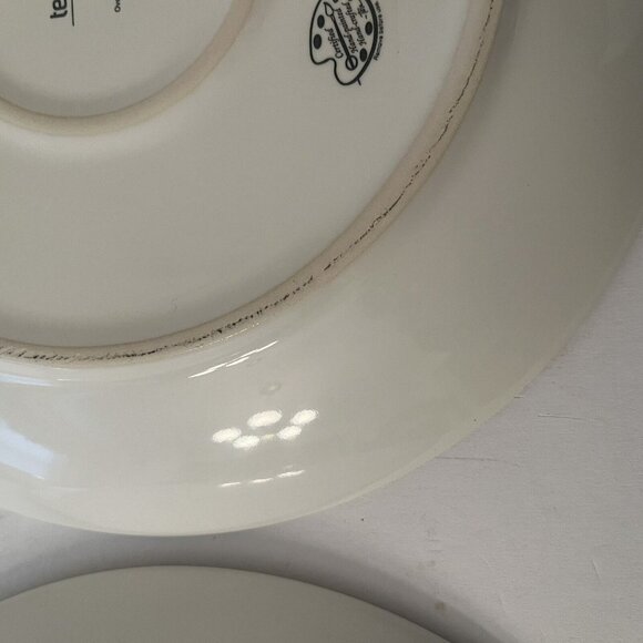 Temp-tations By Tara Dinner Plates 10.5" Pawfetti Set of 4 Paw Prints and Hearts - Picture 9 of 10